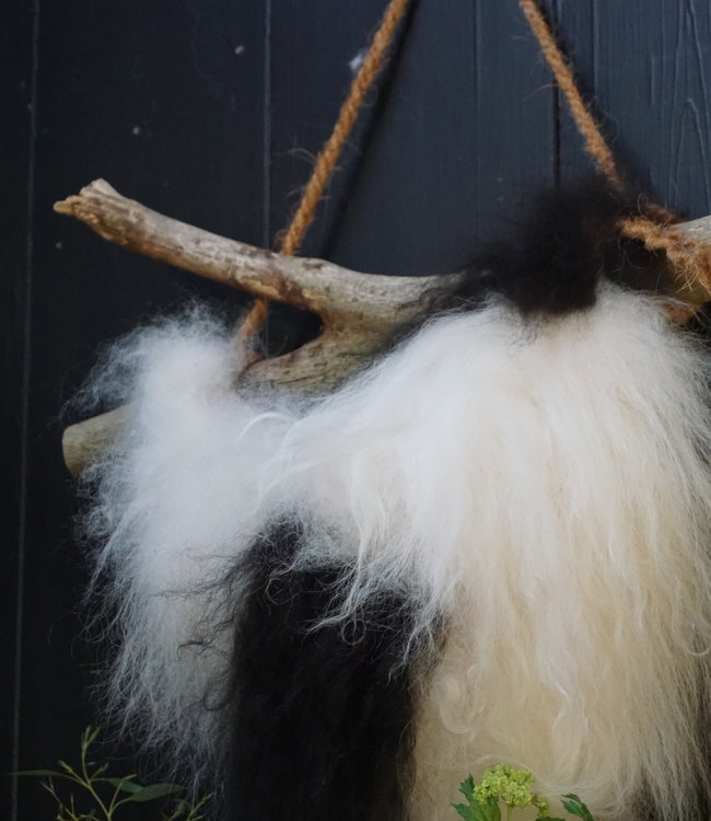 Rene Houtman Wolhanger Schapenvacht Zwart/Wit