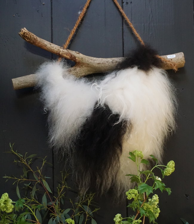 Rene Houtman Wolhanger Schapenvacht Zwart/Wit