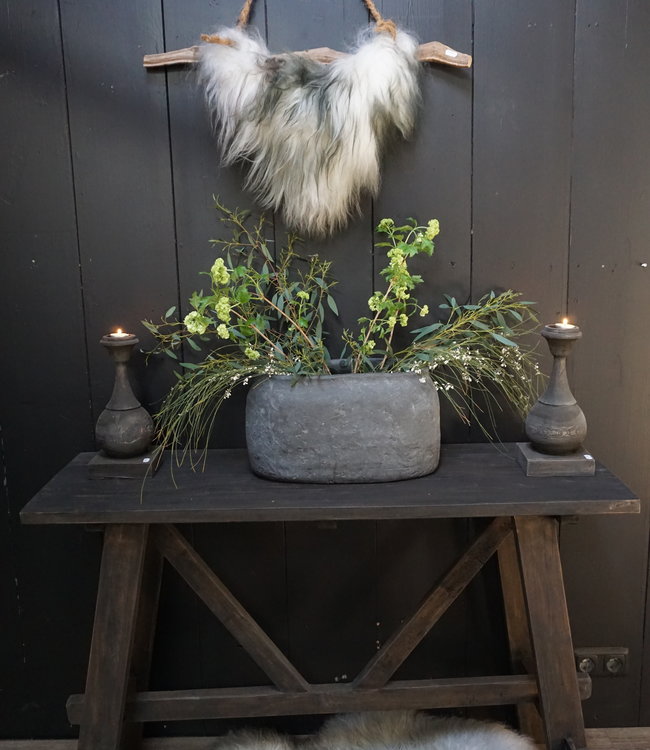 Rene Houtman Wolhanger Schapenvacht Grijs/Zwart