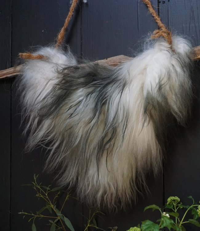 Rene Houtman Wolhanger Schapenvacht Grijs/Zwart