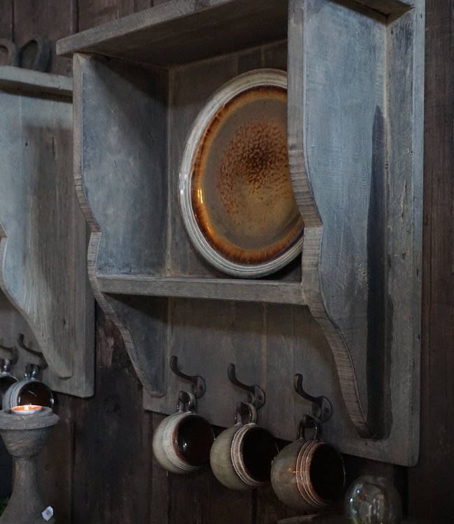 Rene Houtman Keukenrek/Kapstok Hout Grey H46xB40 cm