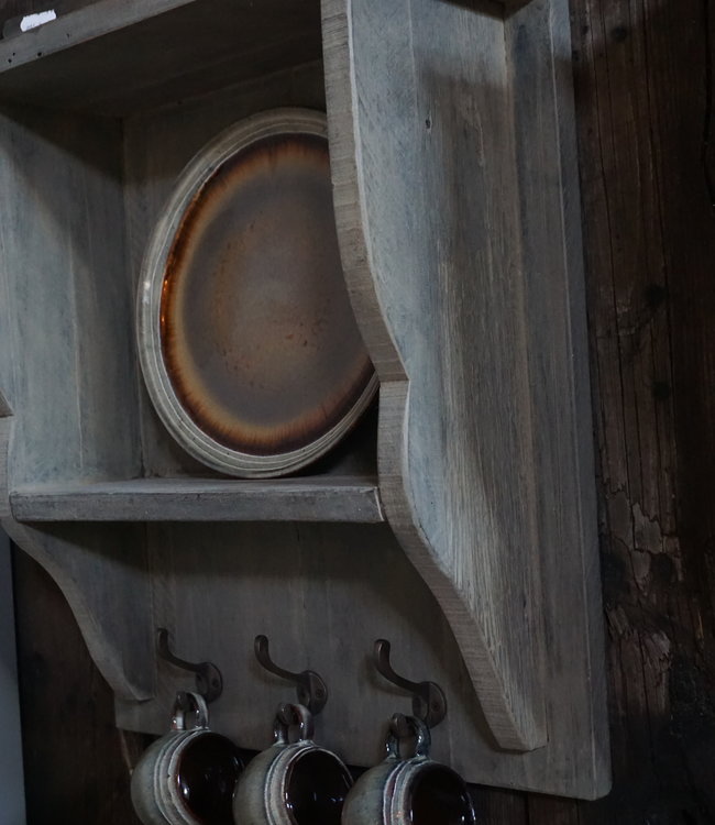 Rene Houtman Keukenrek/Kapstok Hout Grey H46xB40 cm