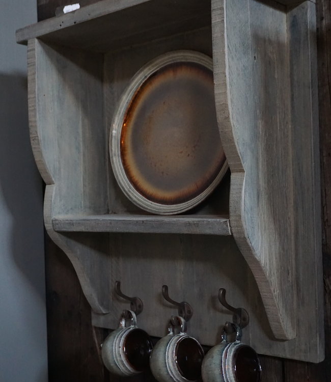 Rene Houtman Keukenrek/Kapstok Hout Grey H46xB40 cm