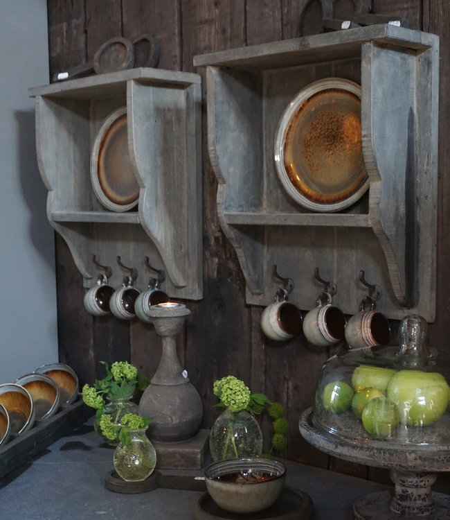 Rene Houtman Keukenrek/Kapstok Hout Grey H46xB40 cm