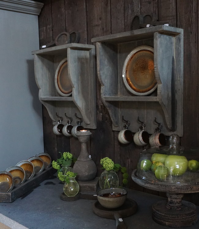 Rene Houtman Keukenrek/Kapstok Hout Grey H46xB40 cm