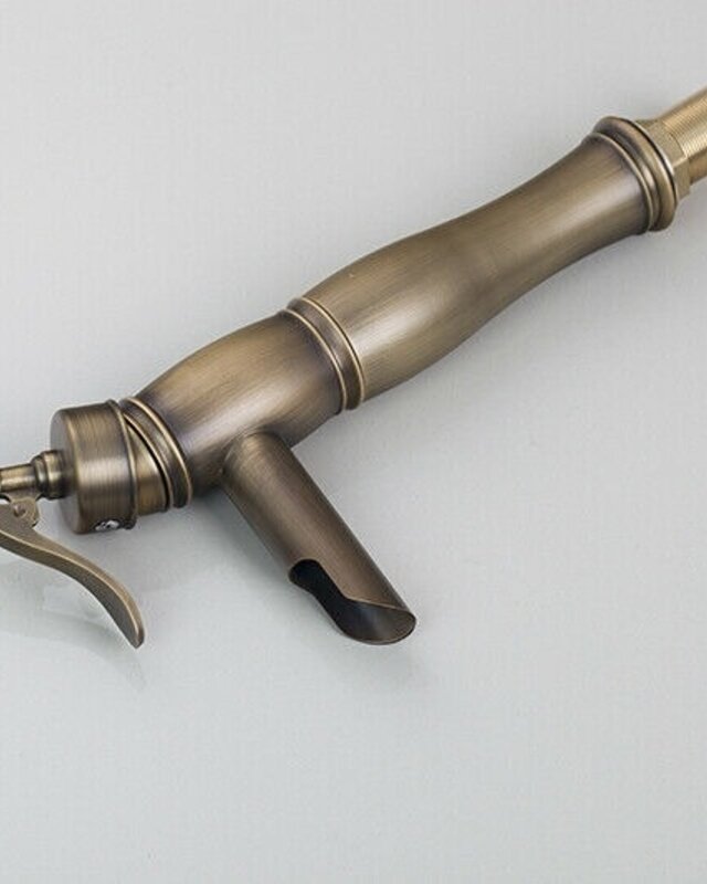 Rene Houtman Bronzen Watervalkraan - Mengbaar - H32 cm