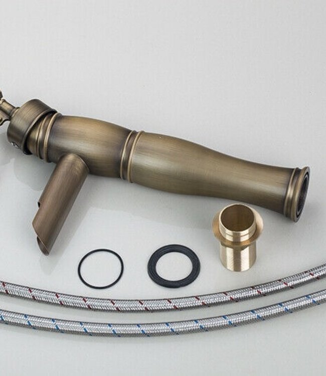 Rene Houtman Bronzen Watervalkraan - Mengbaar - H32 cm