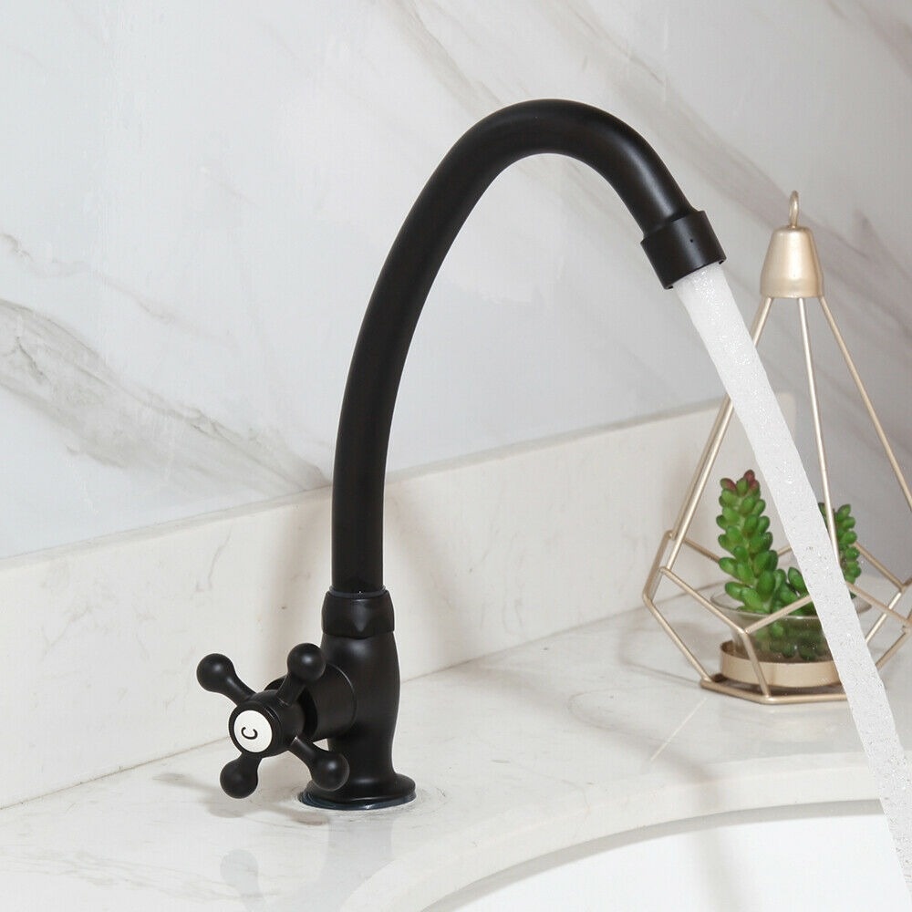 Rene Houtman Zwarte Fonteinkraan - Koud Water - H24 cm