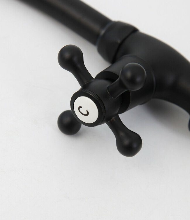 Rene Houtman Zwarte Fonteinkraan - Koud Water - H24 cm