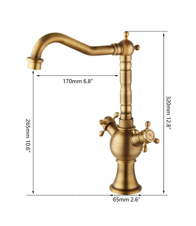 Rene Houtman Landelijke Bronzen Mengkraan - H32 cm