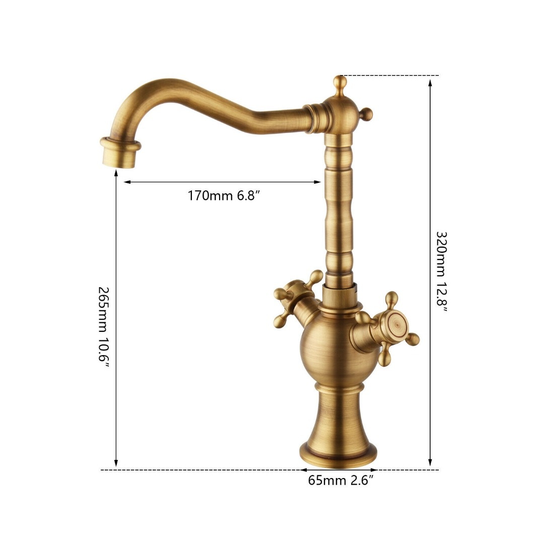 Rene Houtman Landelijke Bronzen Mengkraan - H32 cm