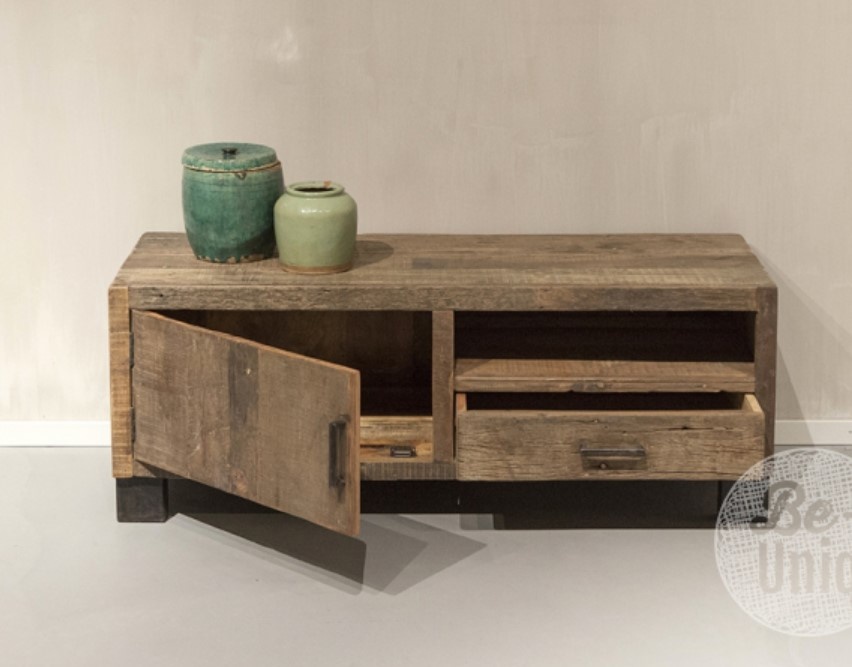 Be-Uniq TV-Meubel | Urban Collection | 130 cm | Oud Hout