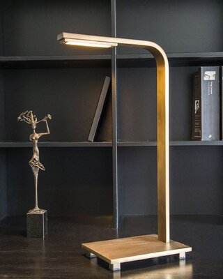 Frezoli Piana Tafellamp - Donker Messing - H53 cm