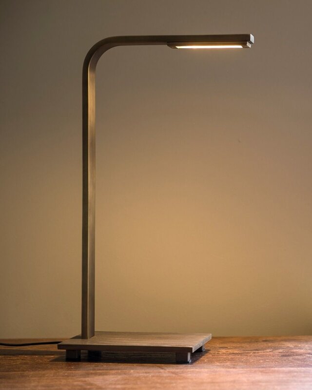 Frezoli Piana Tafellamp - Donker Messing - H53 cm