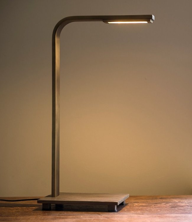 Frezoli Piana Tafellamp - Donker Messing - H53 cm