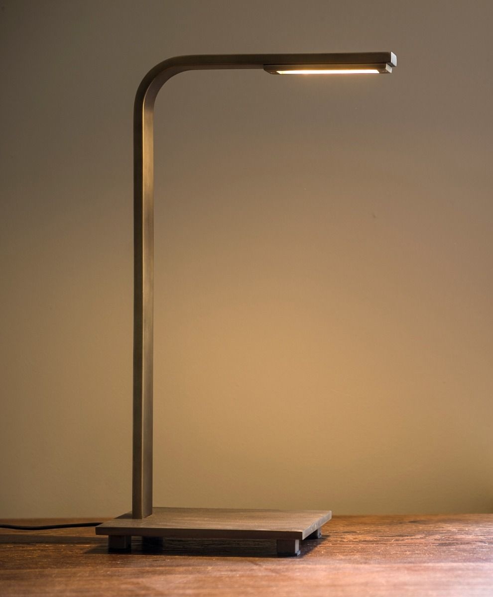 Frezoli Piana Tafellamp - Donker Messing - H53 cm