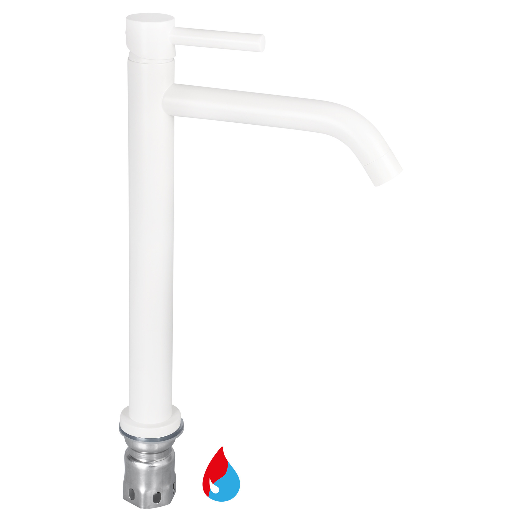 Differnz Hoge Mengkraan - Mat Wit - H30,6 cm