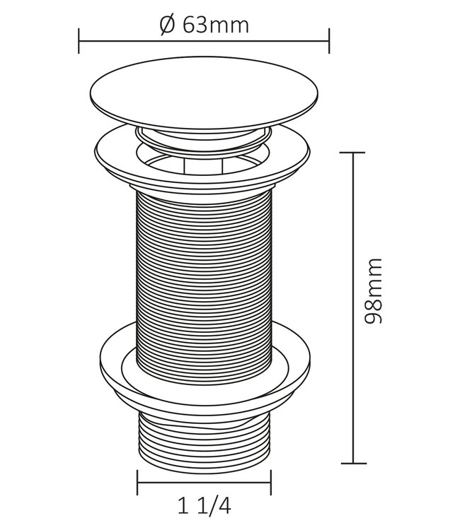 Differnz Hoge Mengkraan - Mat Wit - H30,6 cm