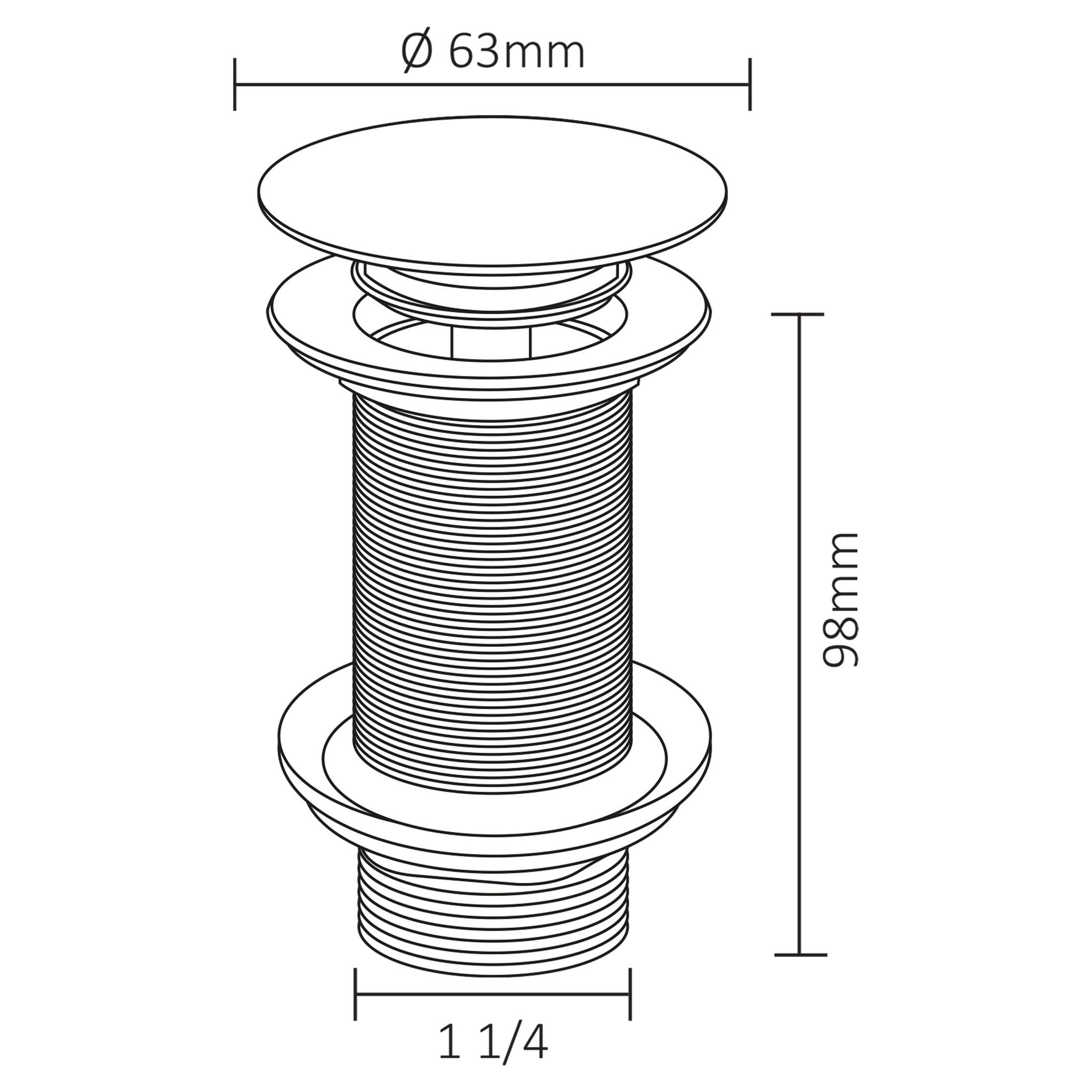Differnz Hoge Mengkraan - Mat Wit - H30,6 cm