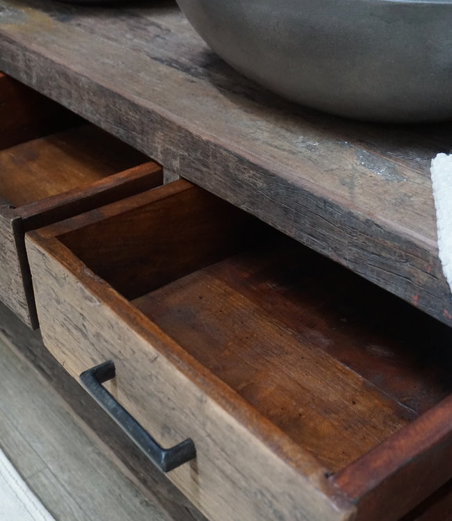 Rene Houtman Badkamermeubel Sem - L135 cm - Hout 3 lades