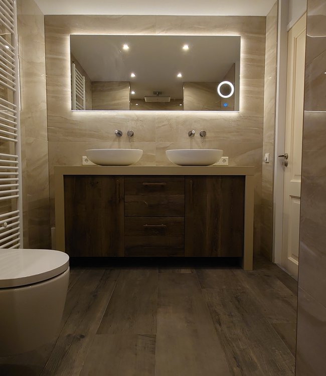 Rene Houtman Badkamermeubel Rico Robuust Eikenhout - Kies Afmeting