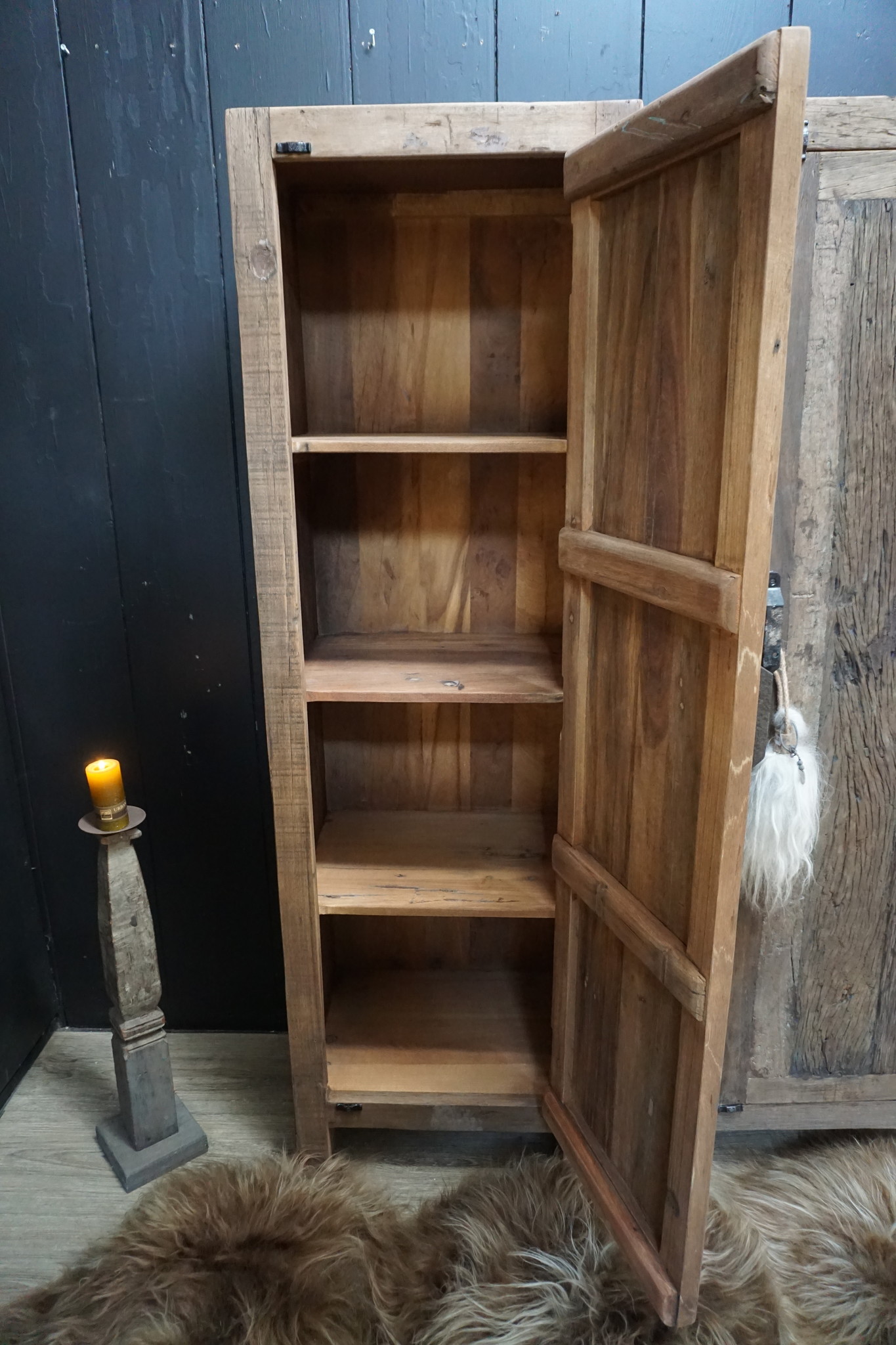 Rene Houtman Badkamerkast Barrano 50x39x161 cm 1 deur 3 plank