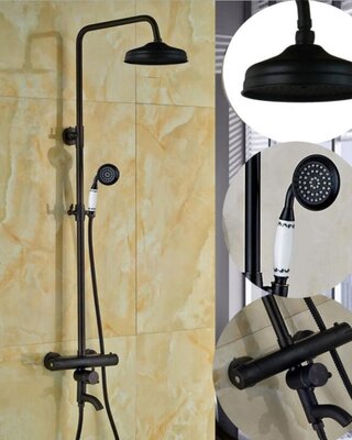 Rene Houtman Thermostatische Nostalgische Douche-set - H120 cm
