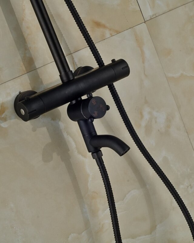 Rene Houtman Thermostatische Nostalgische Douche-set - H120 cm