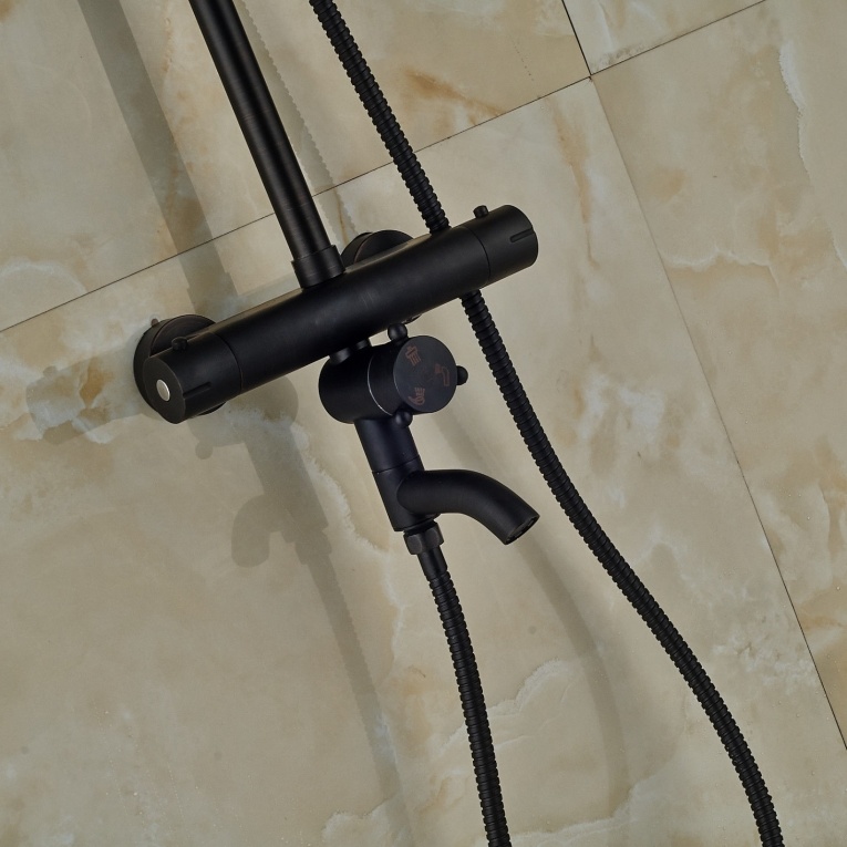 Rene Houtman Thermostatische Nostalgische Douche-set - H120 cm