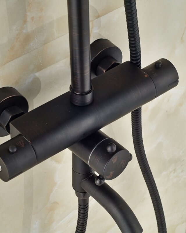 Rene Houtman Thermostatische Nostalgische Douche-set - H120 cm
