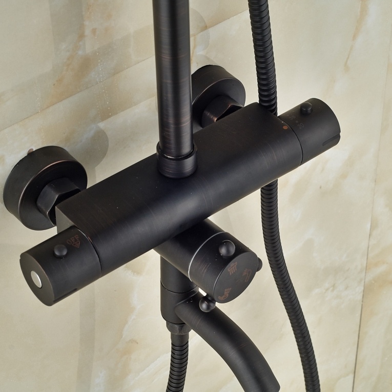 Rene Houtman Thermostatische Nostalgische Douche-set - H120 cm