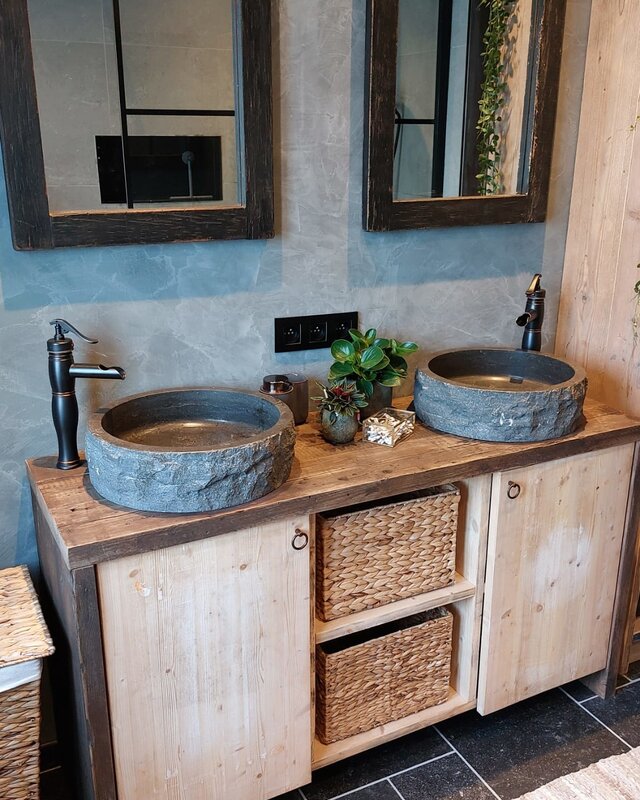 Rene Houtman Oud houten badkamermeubel/Sidetable Kelsey 140 cm