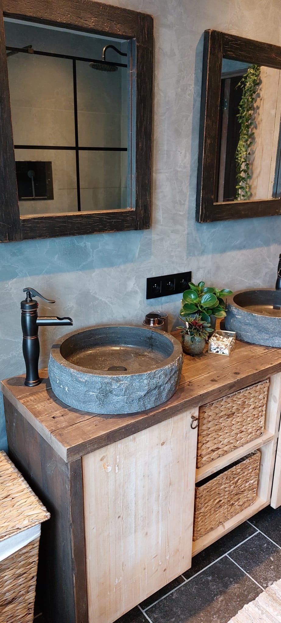 Rene Houtman Oud houten badkamermeubel/Sidetable Kelsey 140 cm