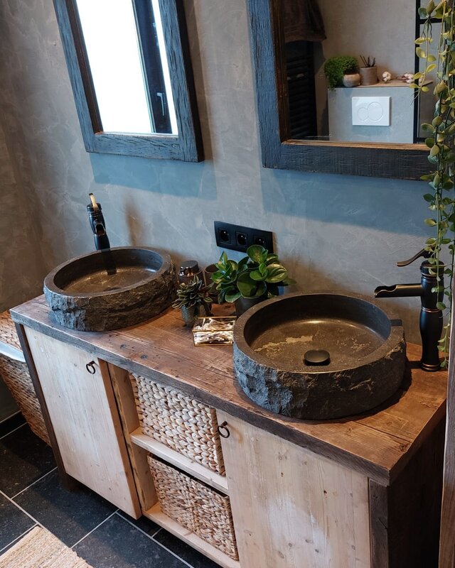 Rene Houtman Oud houten badkamermeubel/Sidetable Kelsey 140 cm