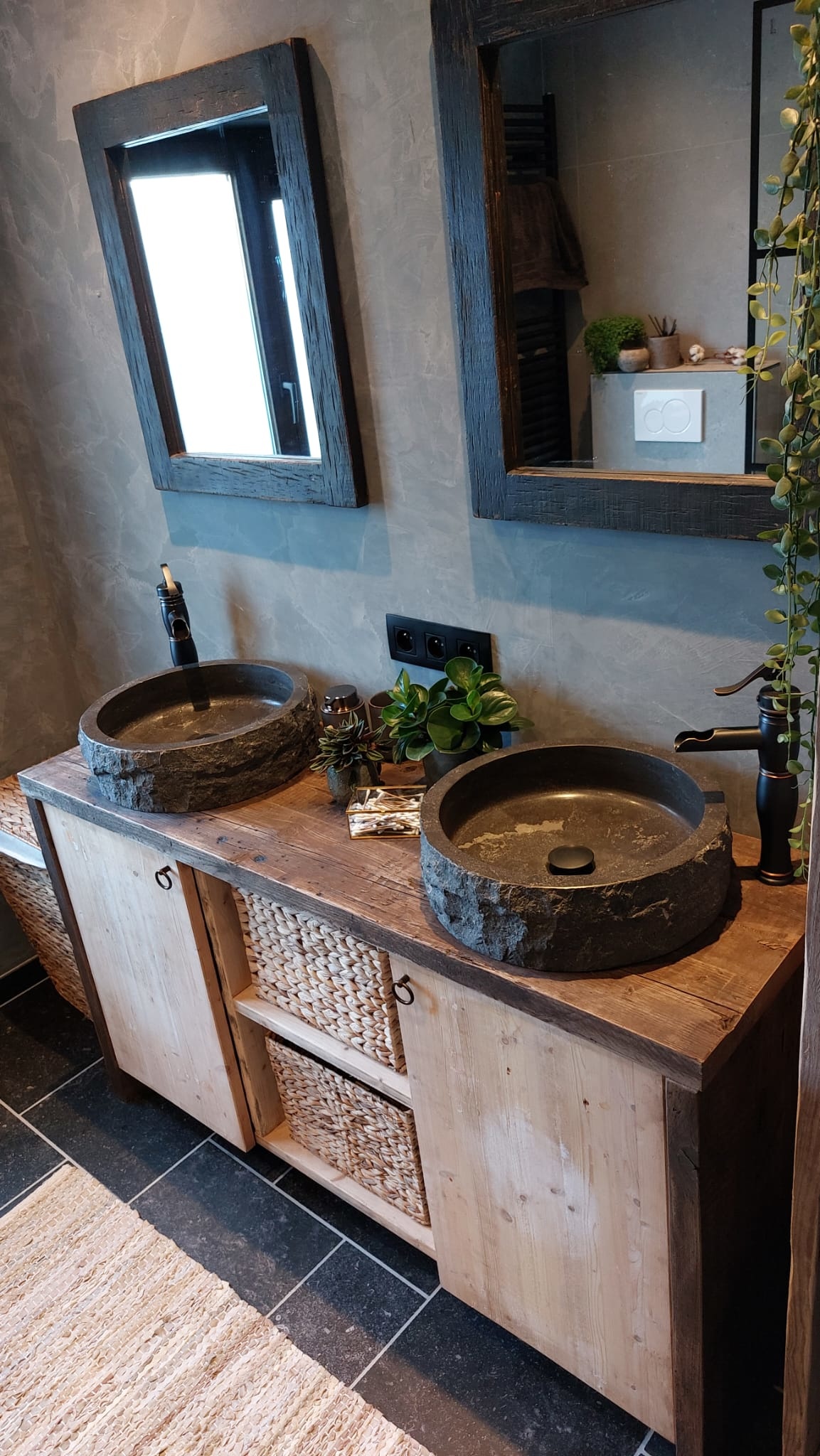 Rene Houtman Oud houten badkamermeubel/Sidetable Kelsey 140 cm
