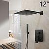 Zwarte Inbouw Regendouche - 30 cm