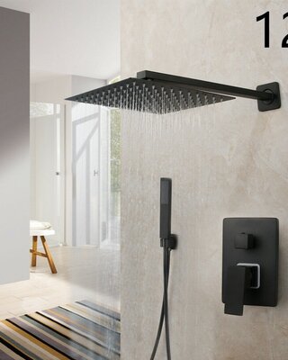 Rene Houtman Zwarte Inbouw Regendouche - 30 cm