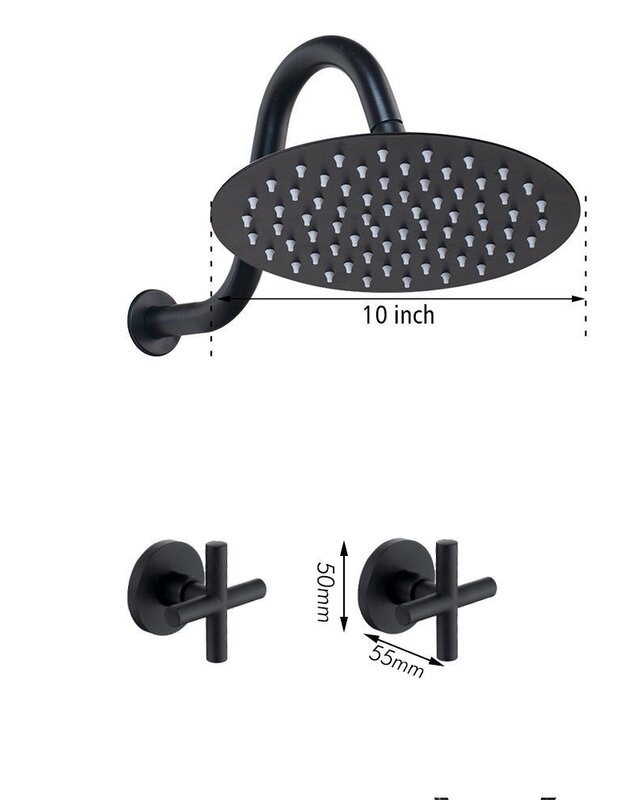 Rene Houtman Douche set - Mat Zwart