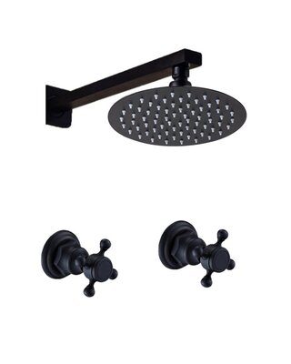Rene Houtman Inbouwdouche - Mat Zwart - 38 cm