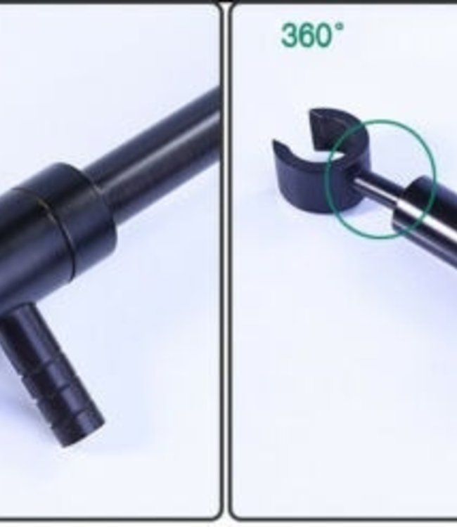 Rene Houtman Thermostatische Douche - Zwart - H95-130 cm