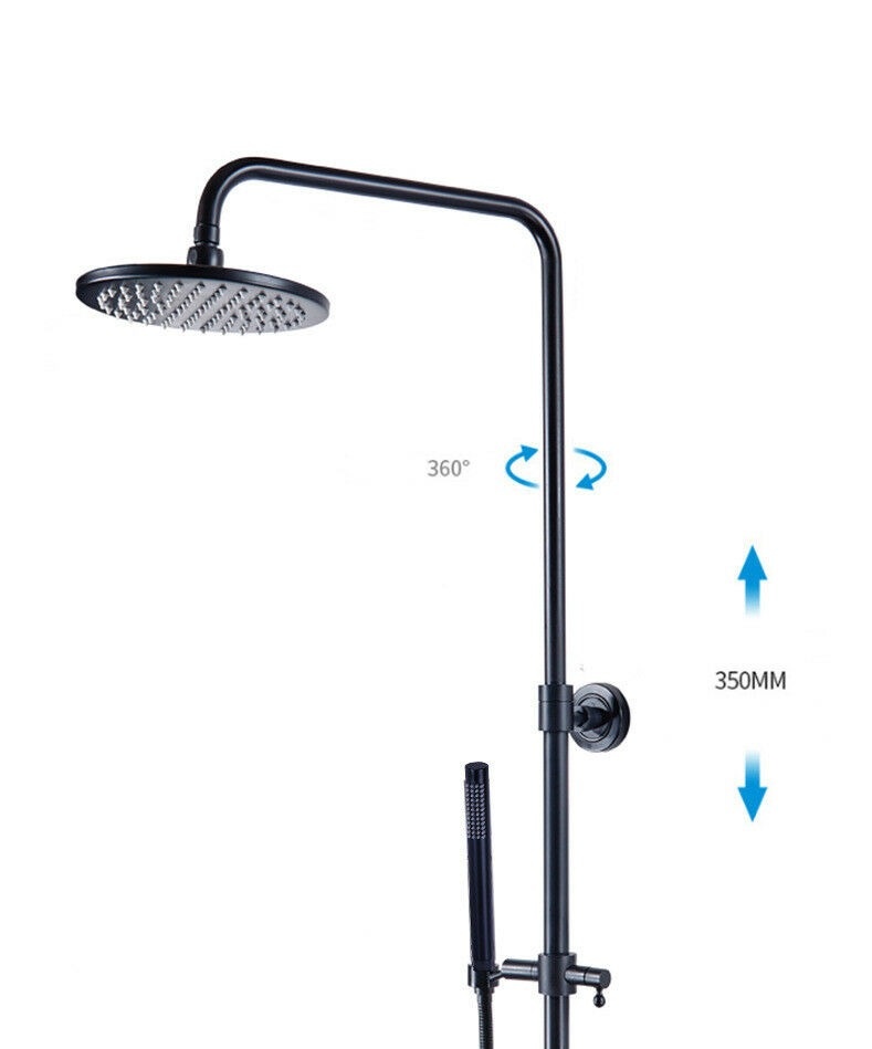 Rene Houtman Thermostatische Douche - Zwart - H95-130 cm