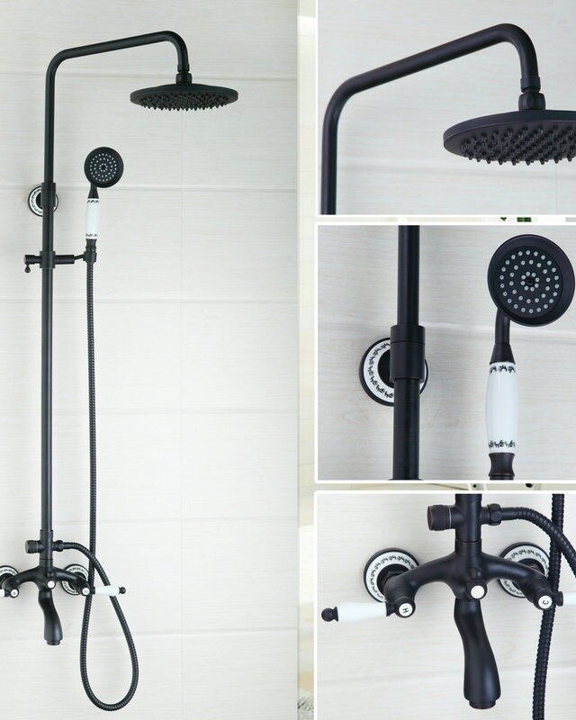 Rene Houtman Olie Bronzen Opbouw Douche - H94-134 cm