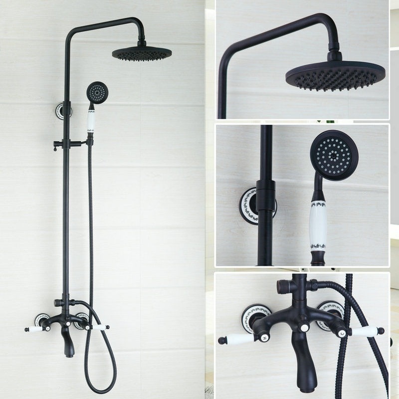 Rene Houtman Olie Bronzen Opbouw Douche - H94-134 cm