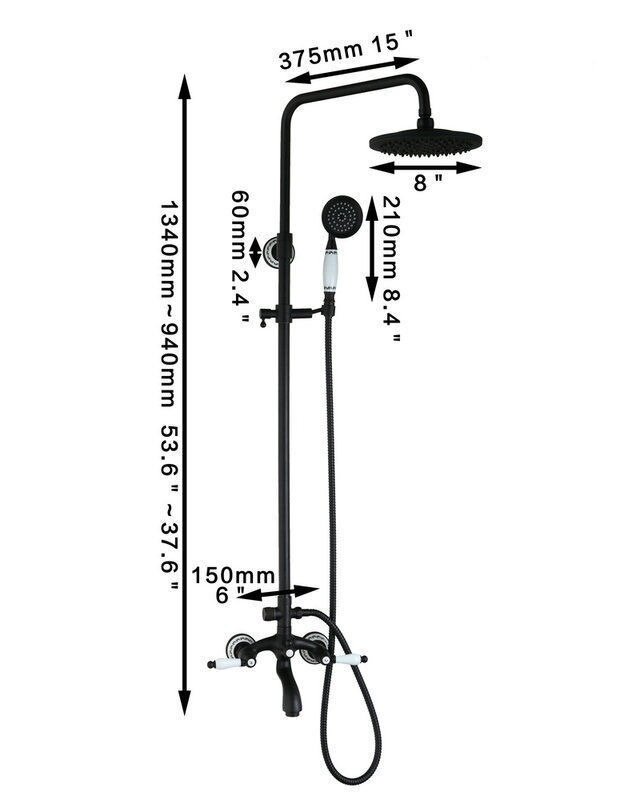 Rene Houtman Olie Bronzen Opbouw Douche - H94-134 cm