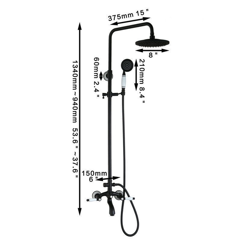 Rene Houtman Olie Bronzen Opbouw Douche - H94-134 cm