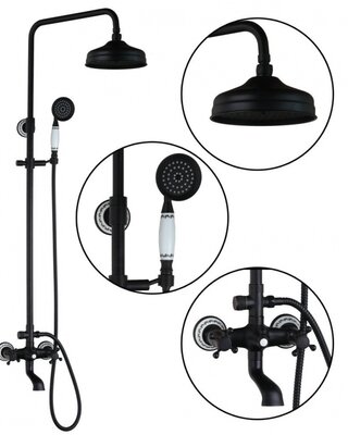 Rene Houtman Olie Bronzen Opbouw Douche - Met Keramiek