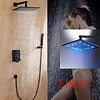 Olie Bronzen LED Stortdouche - Inclusief Handdouche