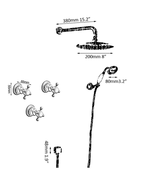 Rene Houtman Antieke Bronzen Inbouw Douche