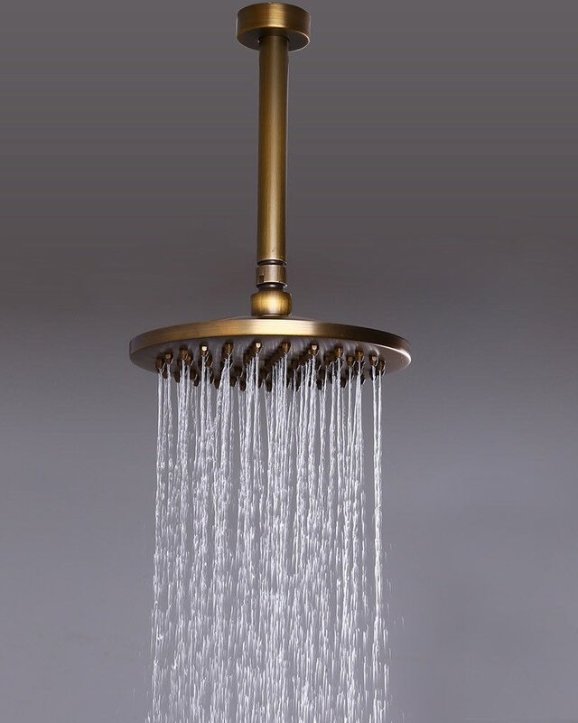 Rene Houtman Nostalgische Bronzen Douche-set - Inbouwdouche