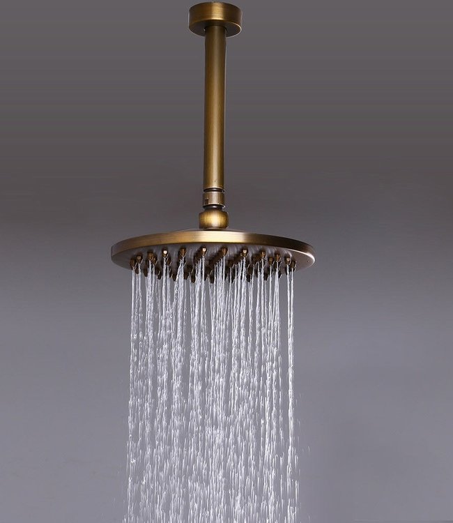 Rene Houtman Nostalgische Bronzen Douche-set - Inbouwdouche